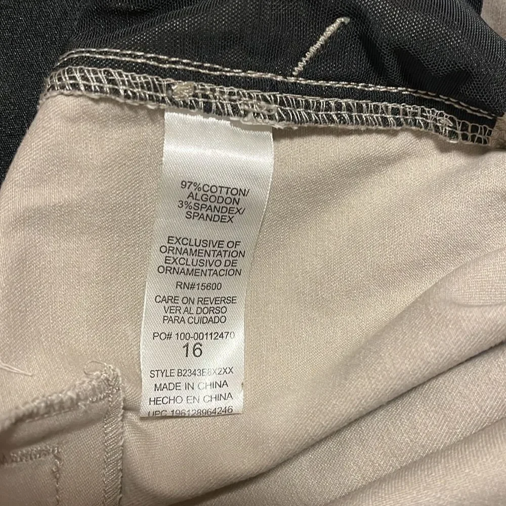 EXCELLENT CONDITION DEMOCRACY “Ab”TECHNOLOGY HI-RISE CARGO UTILITY PANTS SIZE 16 - Picture 7 of 7